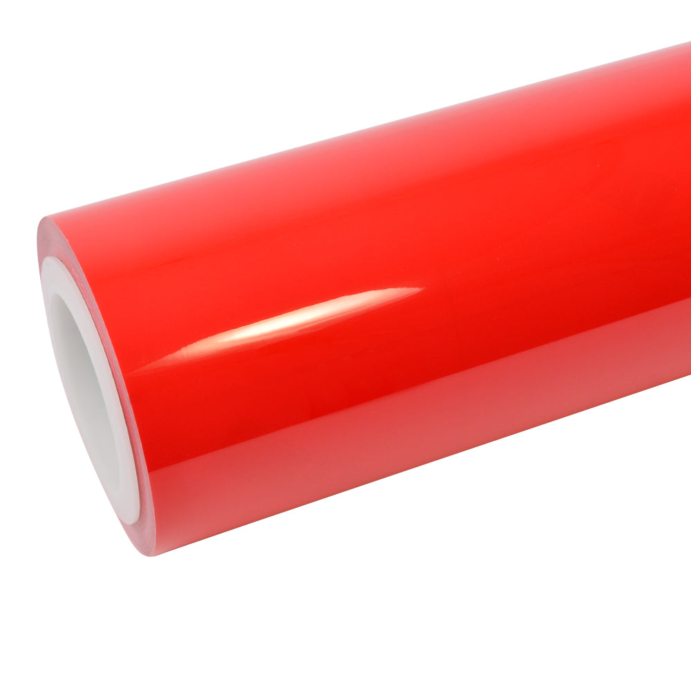 Anole High Glossy Ferrari Red Vinyl Car Wrap 4