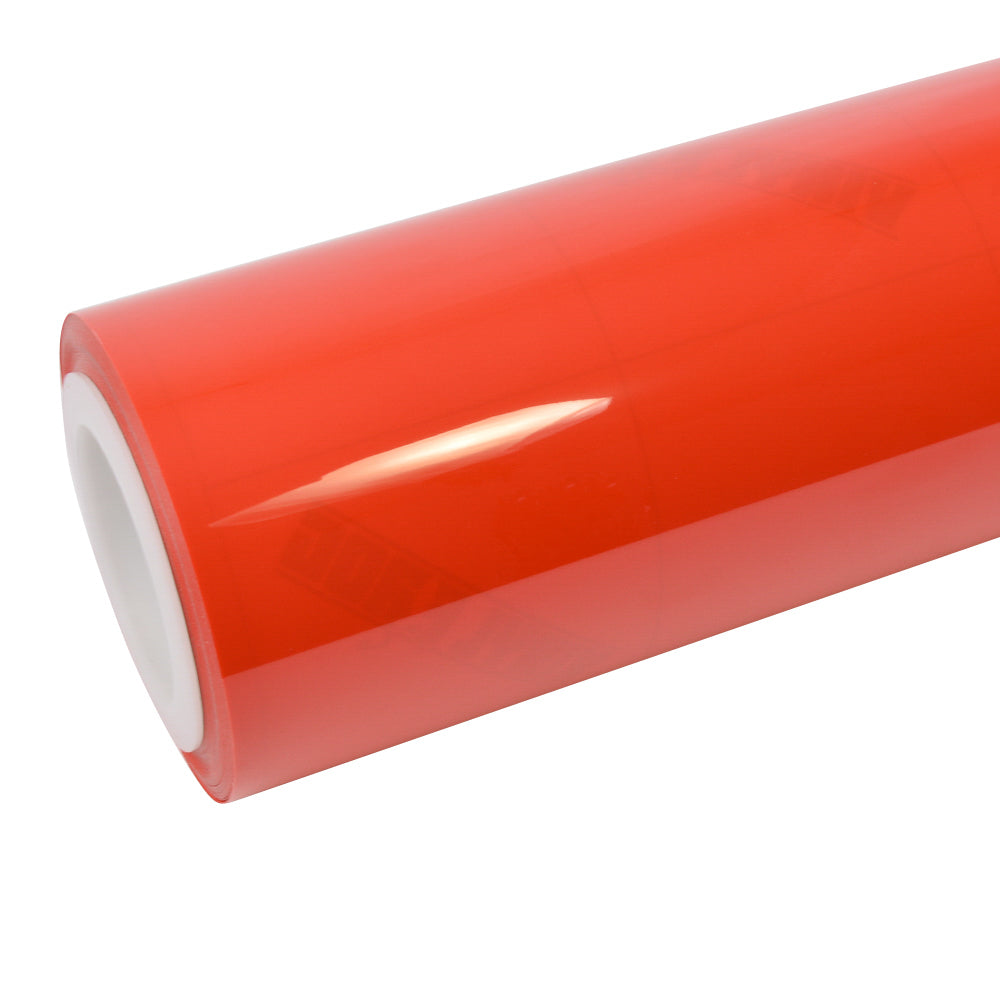 Anole High Glossy Reddish Orange Vinyl Car Wrap 6